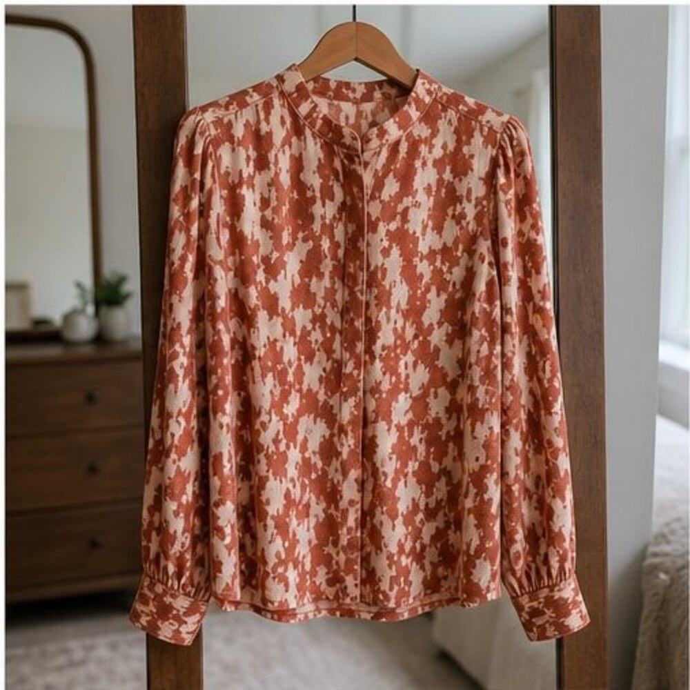 Gray Button Blouse